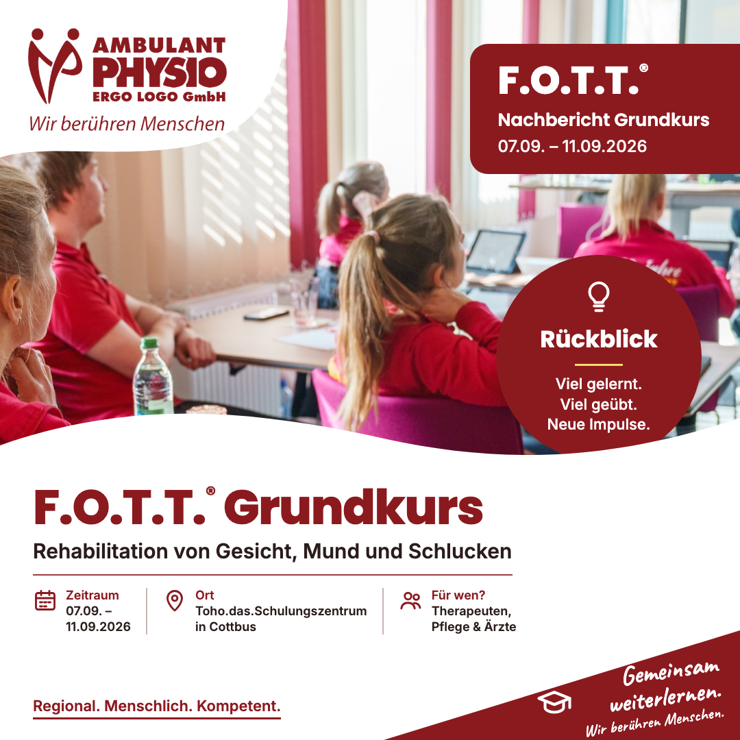 Post-Grafik: Nachbericht F.O.T.T. Grundkurs im TOHO.das.Schulungszentrum Cottbus